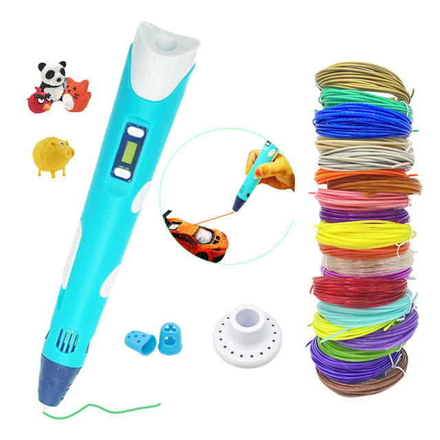 3D Pen Printer Kit Set for Children Kids Gift DIY Drawing Pencil With LCD  PLA ABS Filament Gel Paint Toys Safe Christmas Birthdy - AliExpress